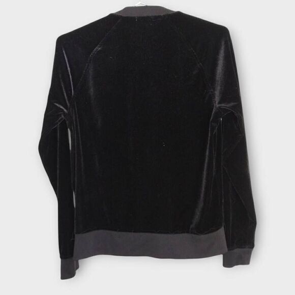 Juicy Couture Womens Jacket Sz Medium Black Stretch Zip Pockets Goth Witchy Y2K - Picture 2 of 11